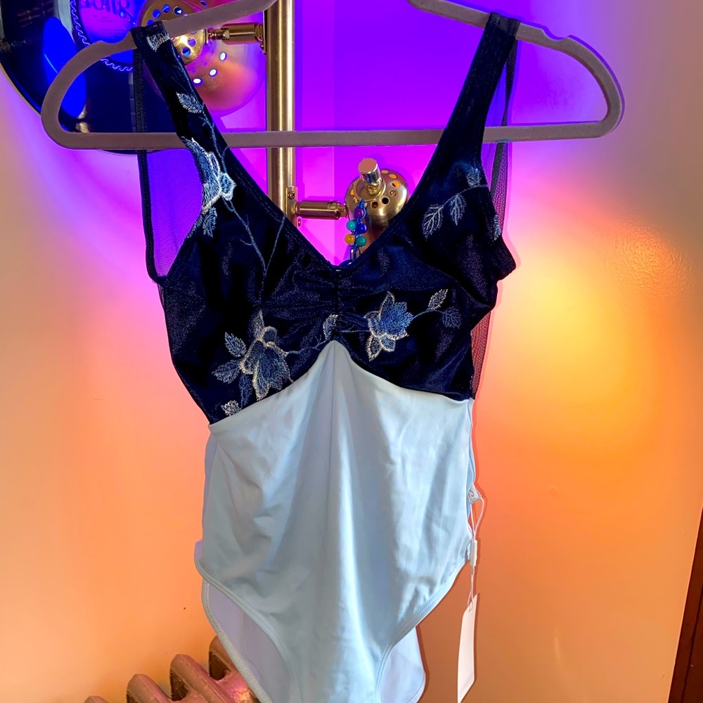 Class In Navy Leotard